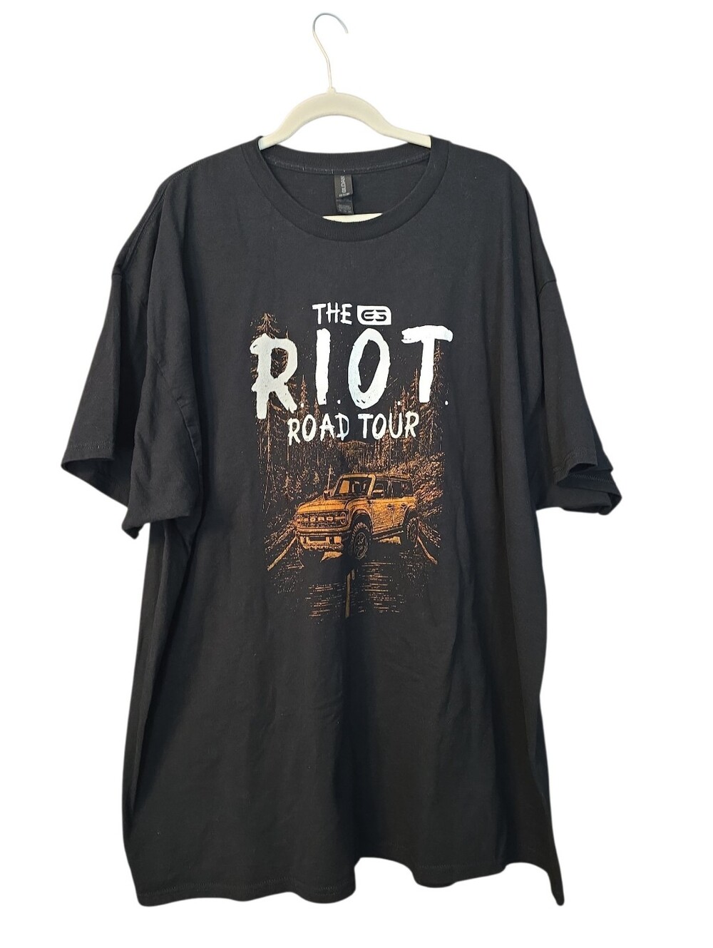 Vintage Gildan Dry Blend E3 The Riot Road Tour Black T- Shirt Size 3XL